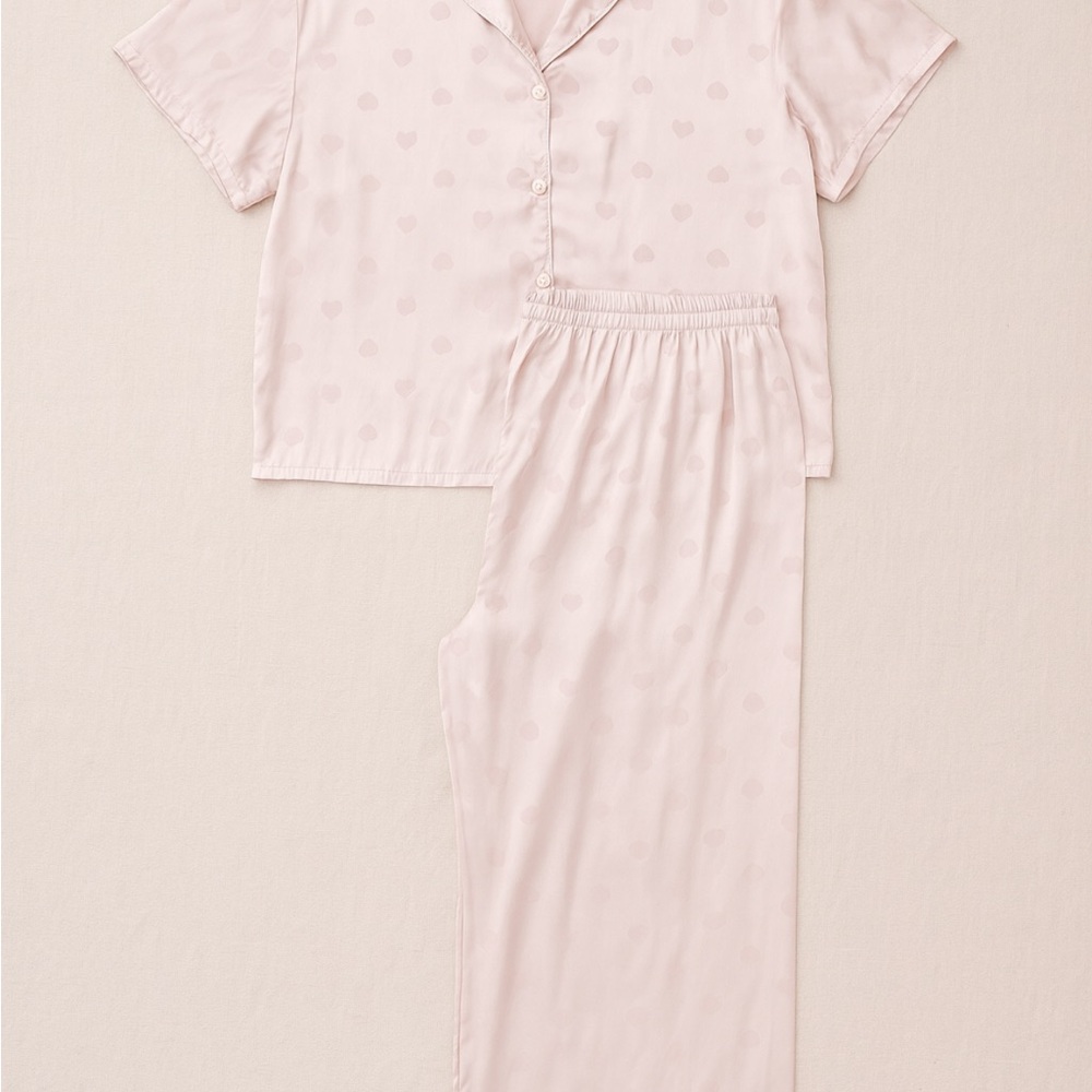 BCBG pink Heart Print Women's Pajama Set - Picture 2 of 6